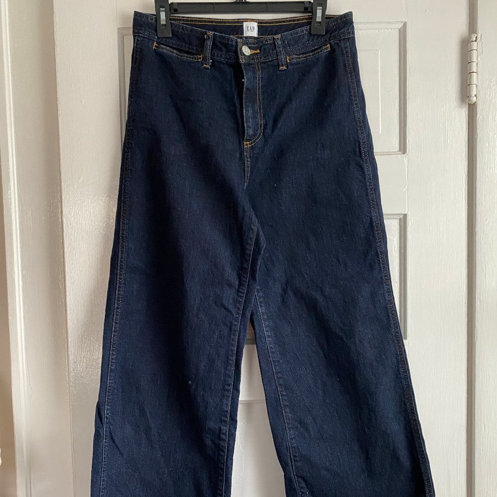 NWOT - Gap Wide Leg High Rise Crop Denim Jeans